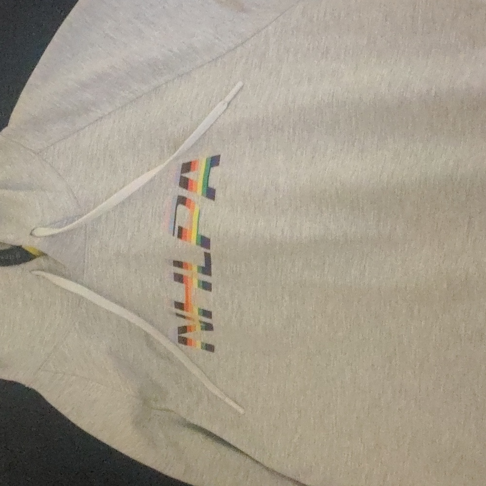 lululemon athletica Gray Hoodie with Multicolor Logo